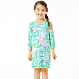 Lilly Pulitzer Mini Sophie 3/4 Sleeve Honda Classic Golf Dress Girls Small